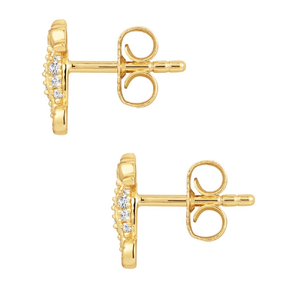 Rafaela Donata Ohrstecker Sterling Silber gelbgold Zirkonia weiß Versandkostenfrei