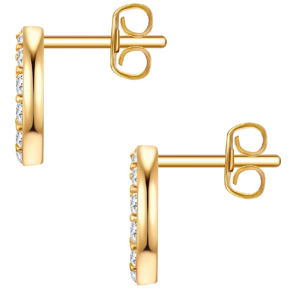 Rafaela Donata Ohrstecker Sterling Silber gelbgold Zirkonia weiß Neueste Mode