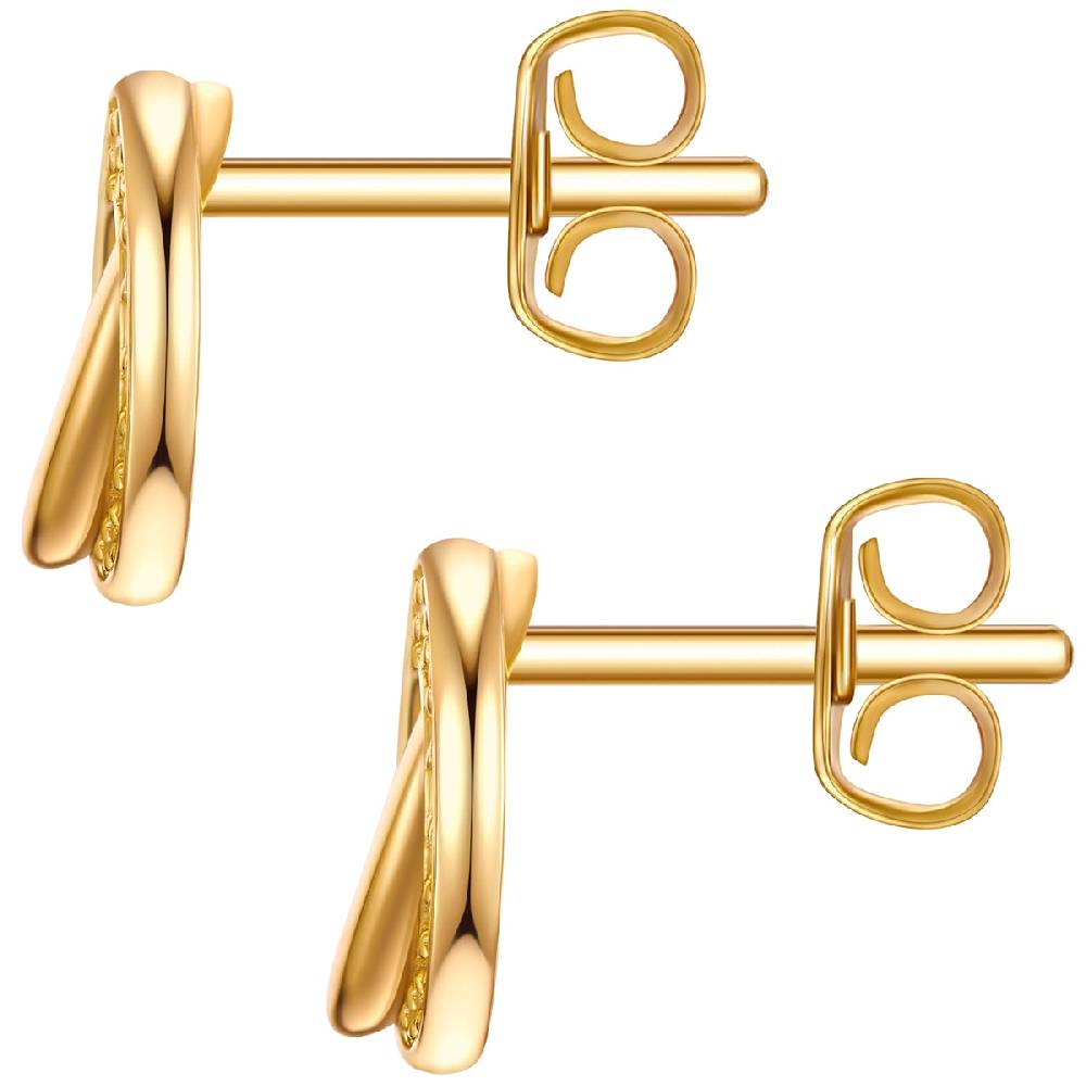 Rafaela Donata Ohrstecker Sterling Silber gelbgold Zirkonia weiß Online Outlet
