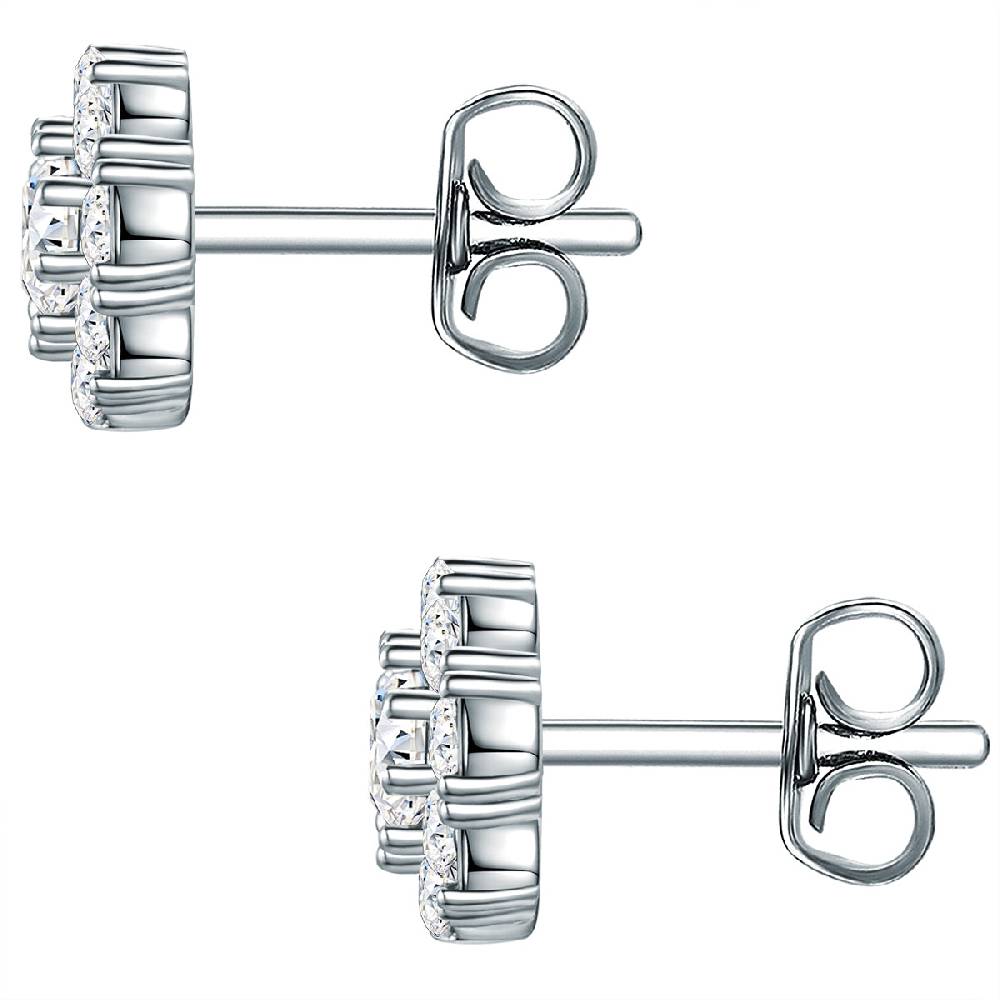 Rafaela Donata Ohrstecker Sterling Silber verziert mit Kristallen von Swarovski® weiß Exklusive Angebote