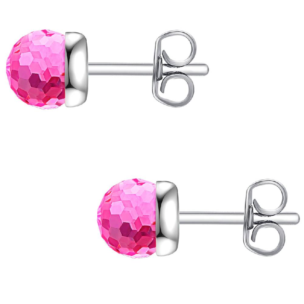 Rafaela Donata Ohrstecker Sterling Silber verziert mit Kristallen von Swarovski® rosa Blitzangebot