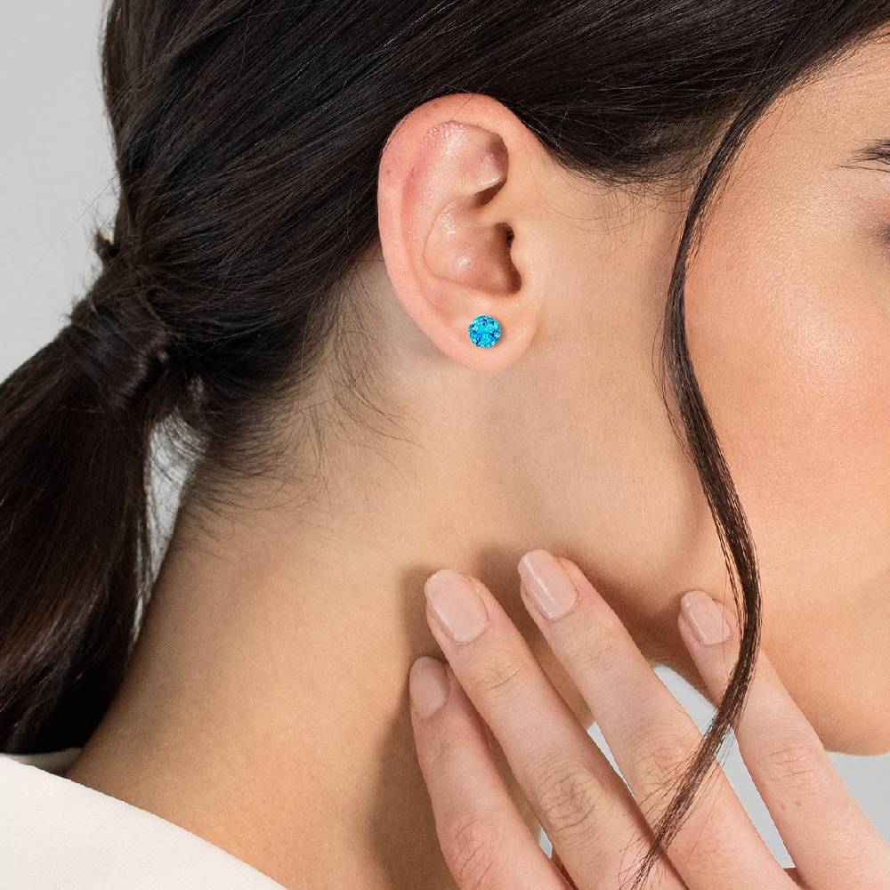 Rafaela Donata Ohrstecker Sterling Silber verziert mit Kristallen von Swarovski® hellblau Bestseller