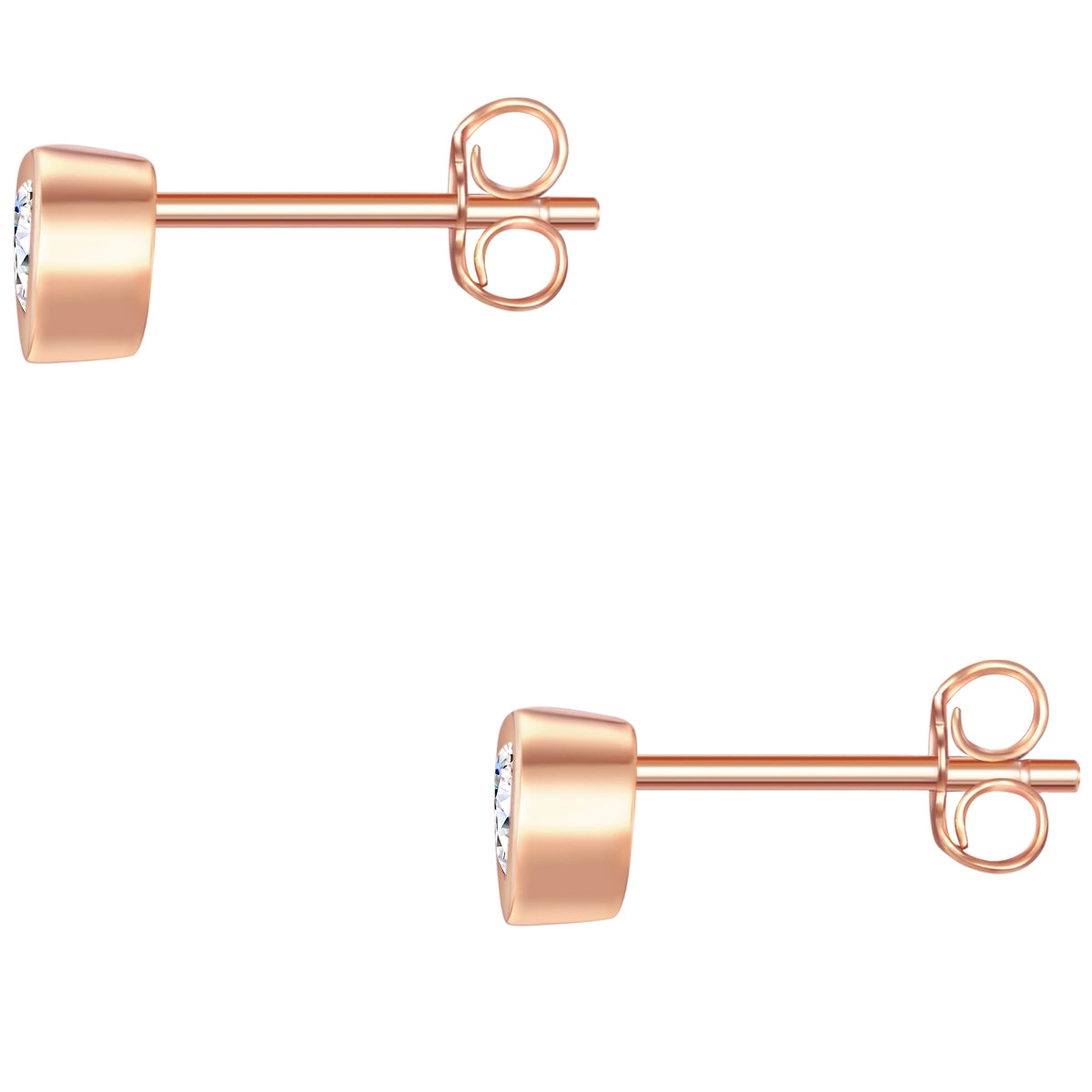 Rafaela Donata Ohrstecker Sterling Silber roségold Zirkonia weiß Tägliche Deals