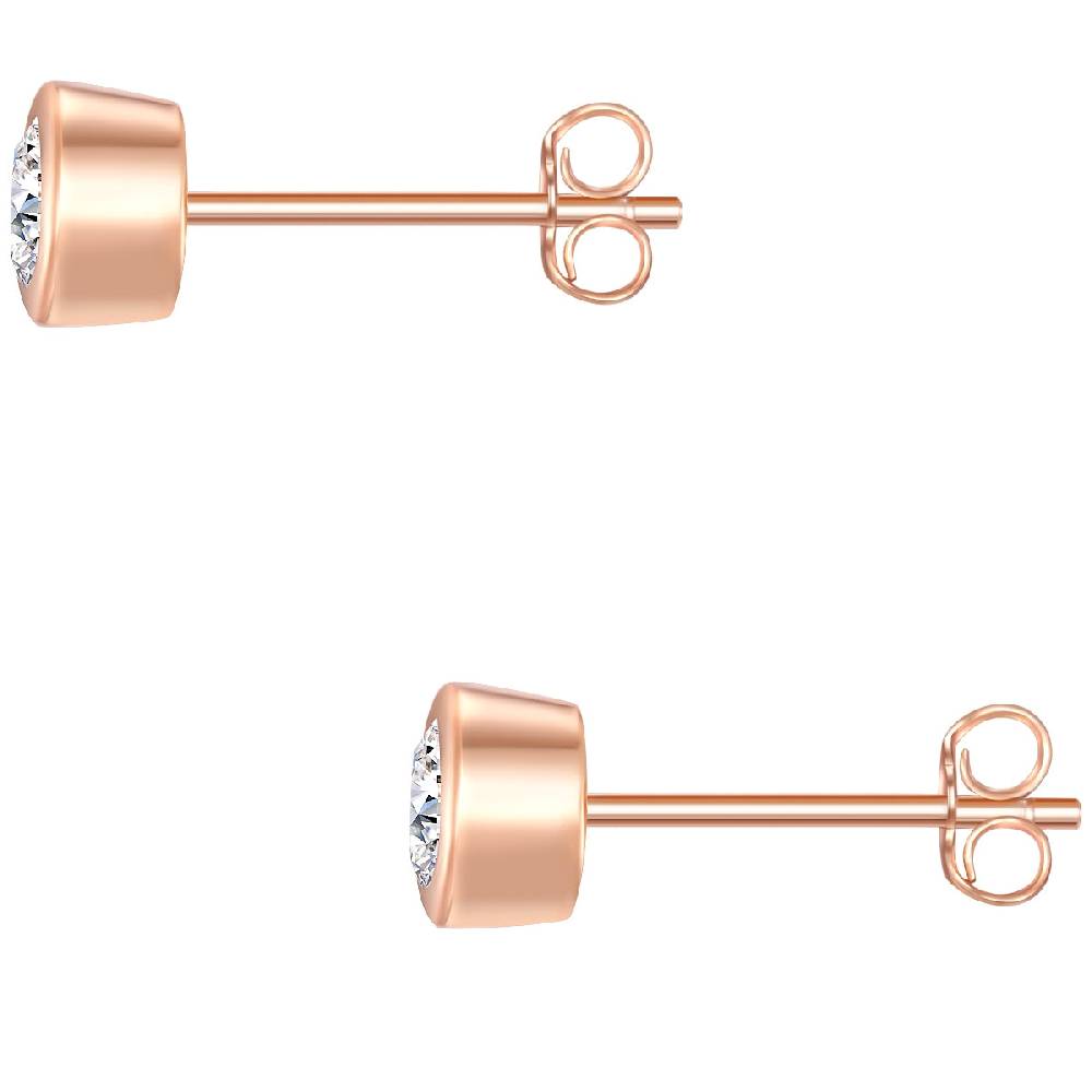 Rafaela Donata Ohrstecker Sterling Silber roségold Zirkonia weiß Sonderangebote