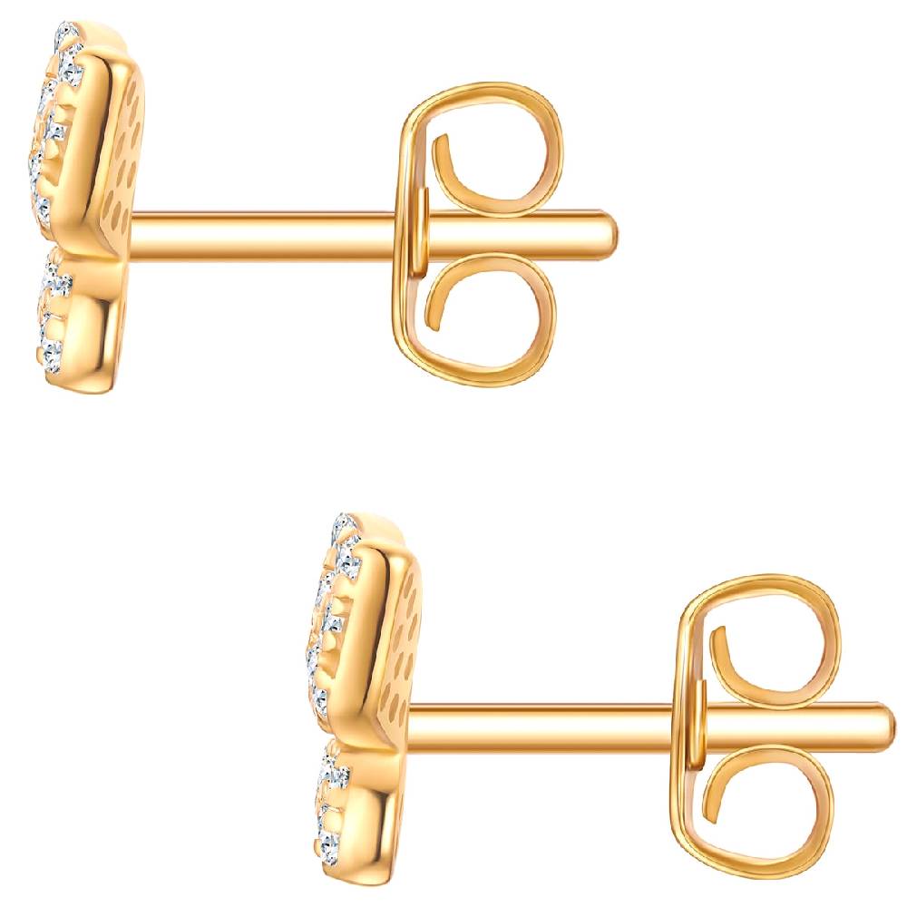 Rafaela Donata Ohrstecker Sterling Silber gelbgold Zirkonia weiß Letzte 2 Tage