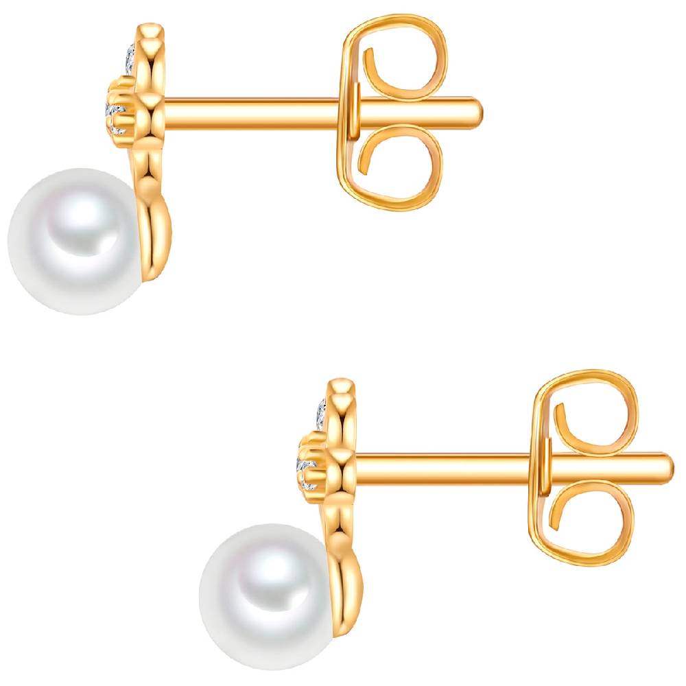 Rafaela Donata Ohrstecker Sterling Silber gelbgold Perle (synth.) weiß Bis zu 50% Rabatt