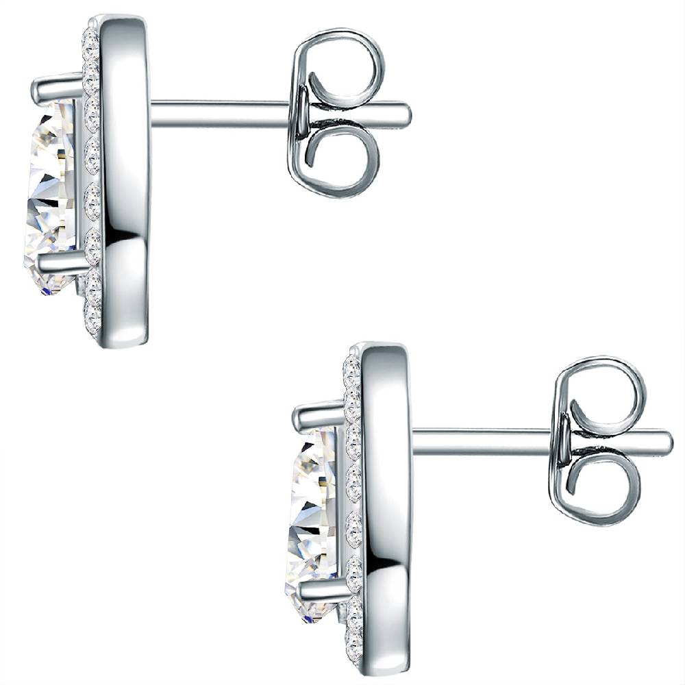 Rafaela Donata Ohrstecker Sterling Silber verziert mit Kristallen von Swarovski® weiß Riesige Rabatte