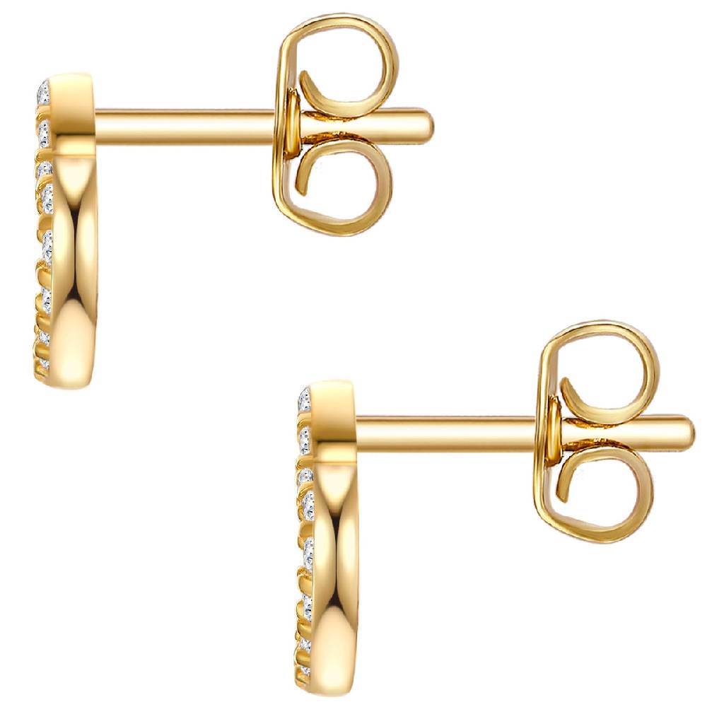 Rafaela Donata Ohrstecker Sterling Silber gelbgold Zirkonia weiß 50% Rabatt mit kostenlosem Versand