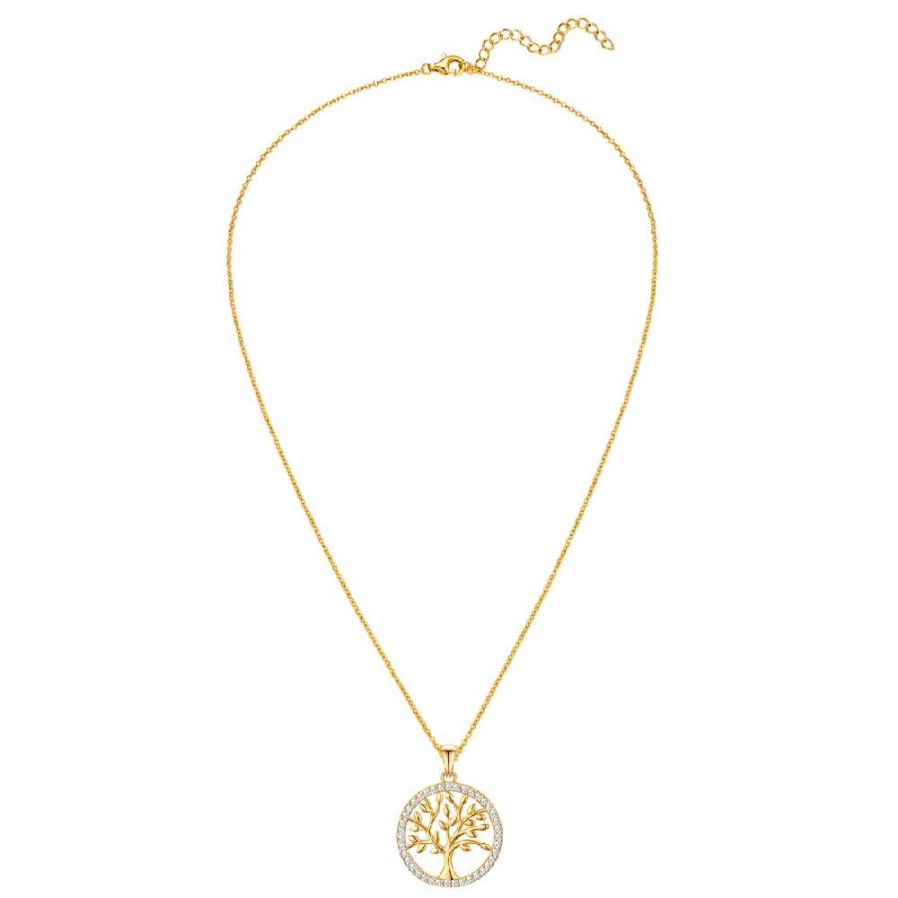 Rafaela Donata Kette mit Anhänger Sterling Silber gelbgold Zirkonia weiß 50% Rabatt für begrenzte Zeit