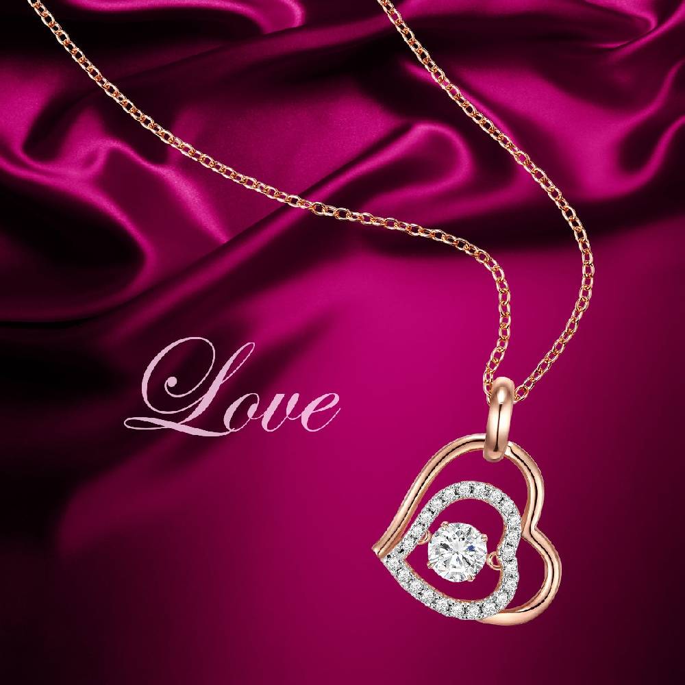Rafaela Donata Kette mit Anhänger Sterling Silber roségold Zirkonia weiß Online