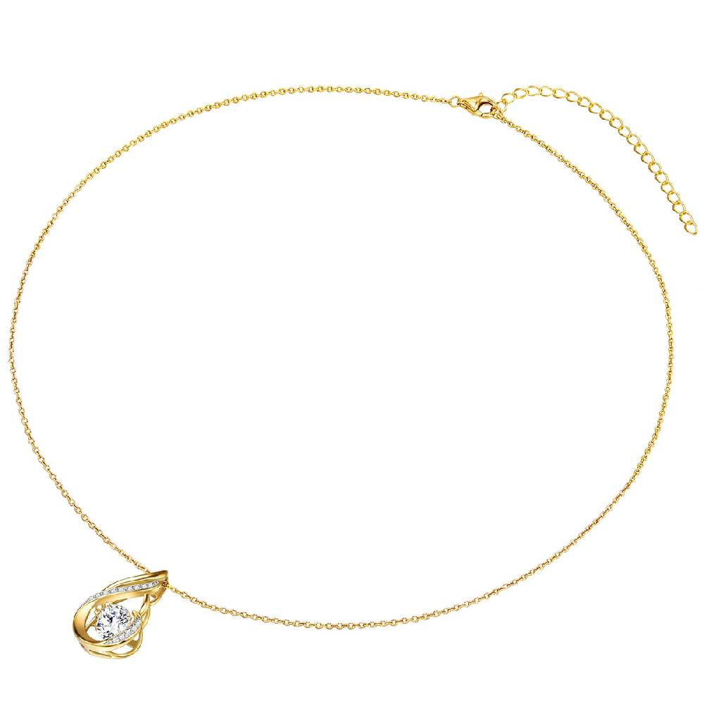 Rafaela Donata Kette mit Anhänger Sterling Silber gelbgold Zirkonia weiß Outlet