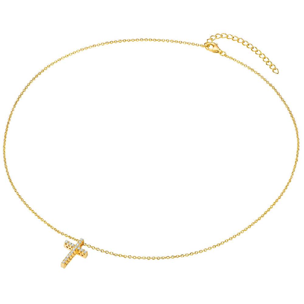Rafaela Donata Kette mit Anhänger Sterling Silber gelbgold Zirkonia weiß Angebote