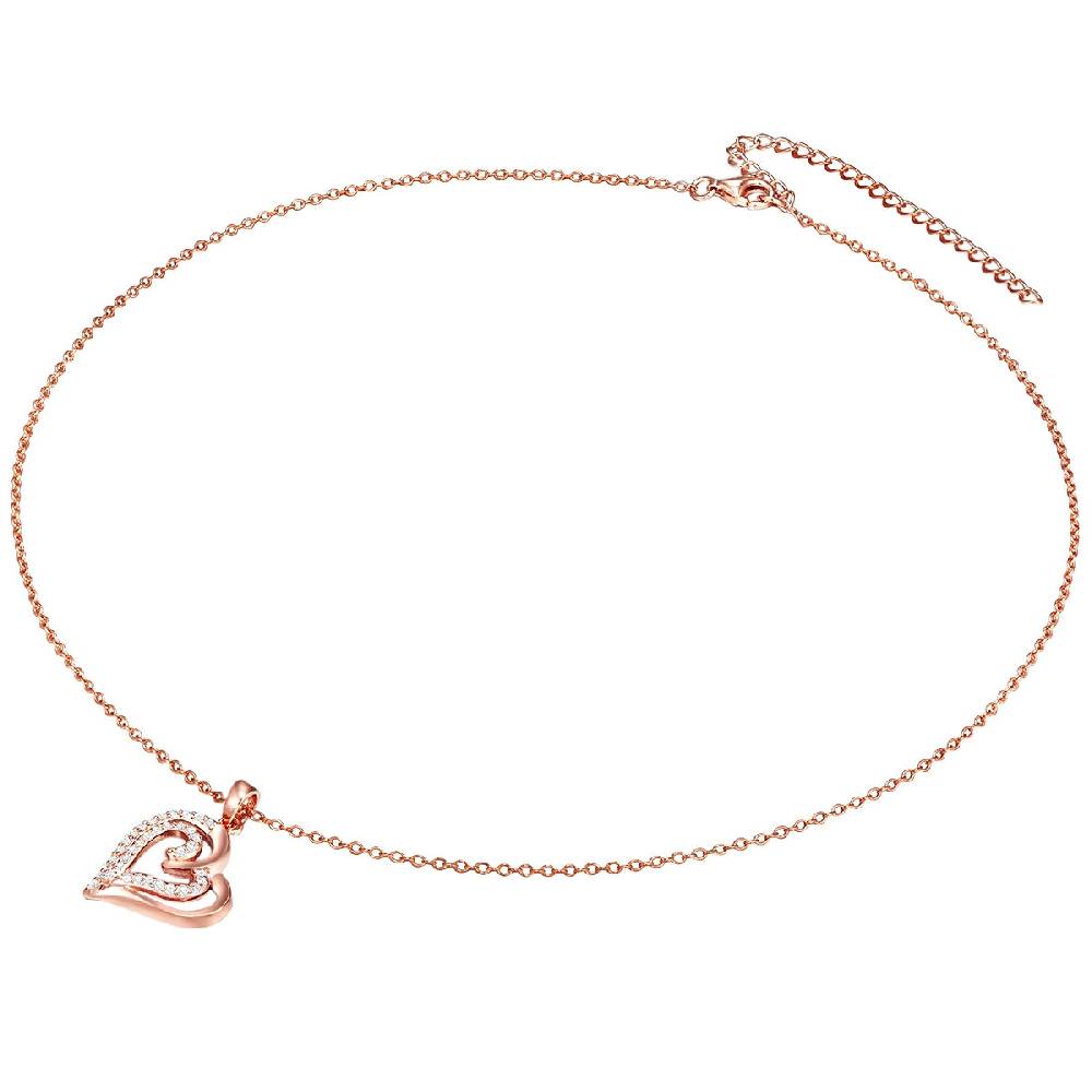 Rafaela Donata Kette mit Anhänger Sterling Silber roségold Zirkonia weiß Hotsell