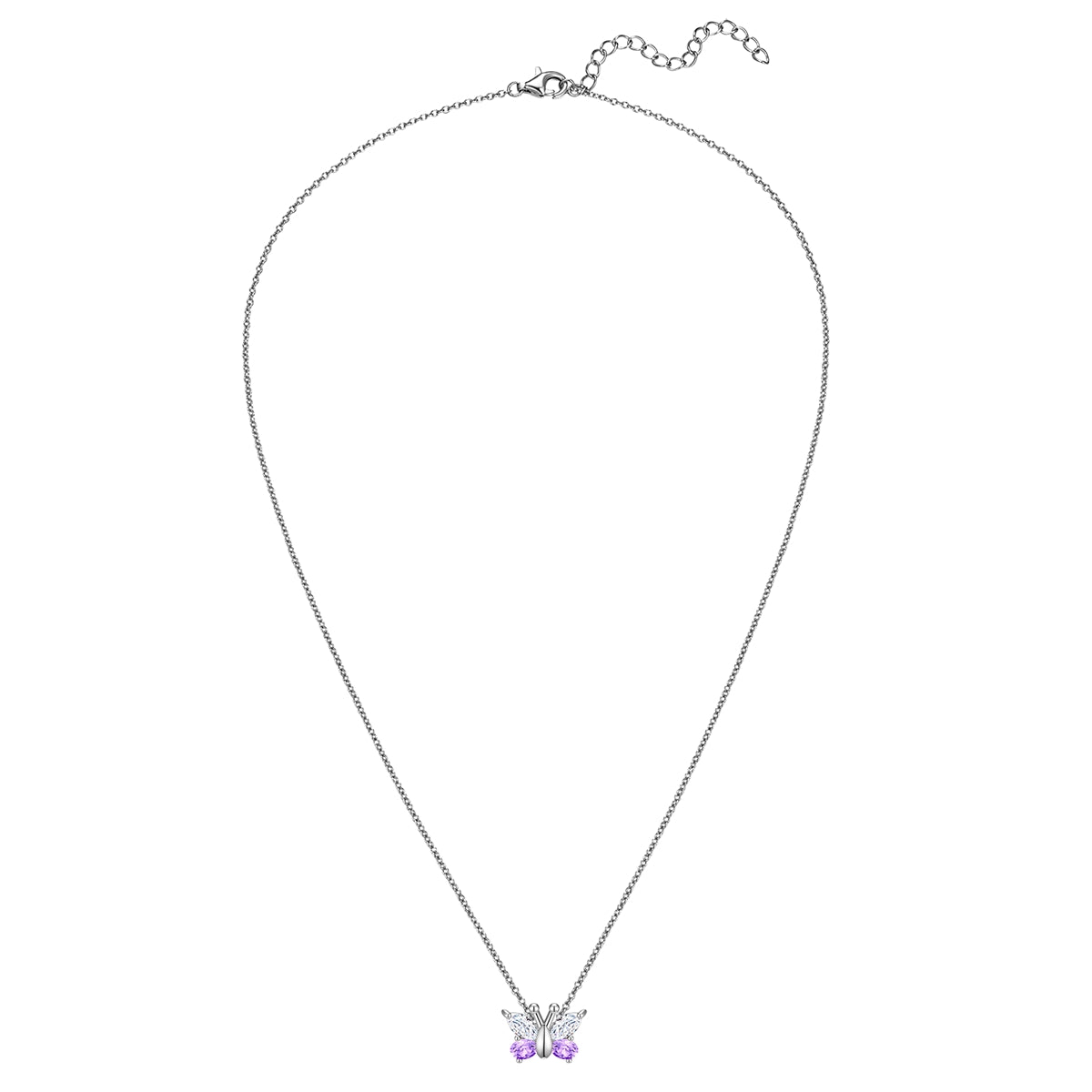 Rafaela Donata Kette mit Anhänger Sterling Silber Zirkonia weiß violett Sonderangebot