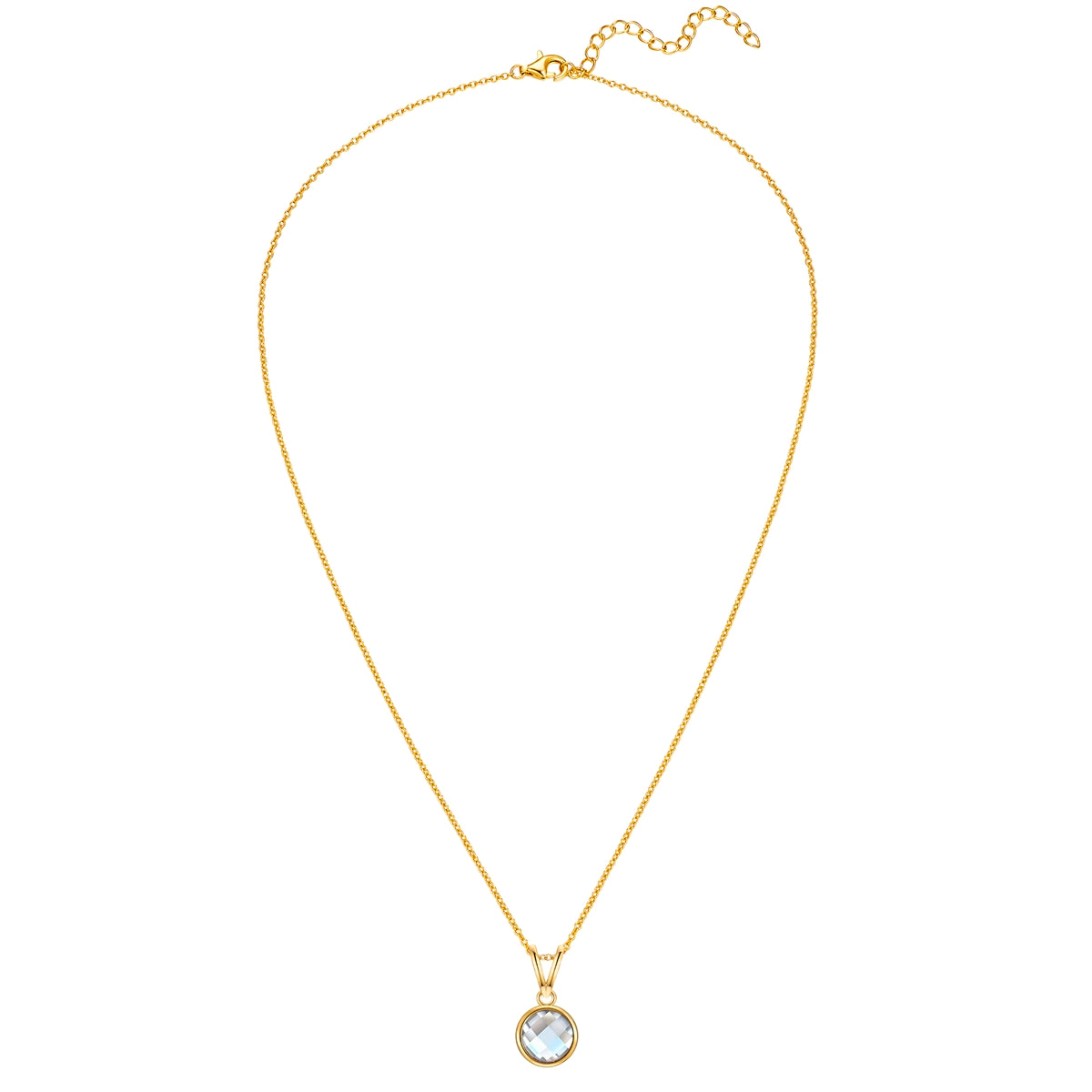 Rafaela Donata Kette mit Anhänger Sterling Silber gelbgold Zirkonia weiß Online Shopping