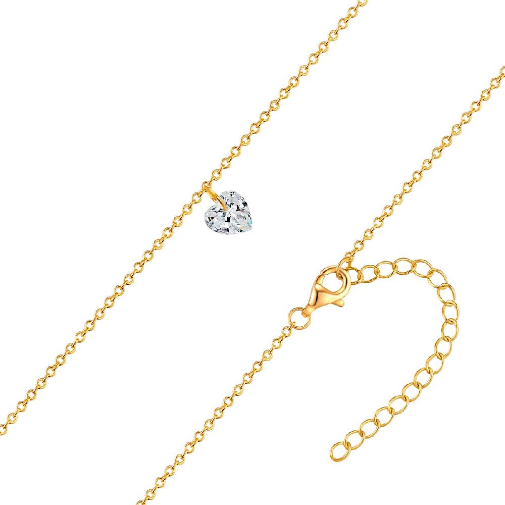 Rafaela Donata Kette mit Anhänger Sterling Silber gelbgold Zirkonia weiß Exklusivangebot