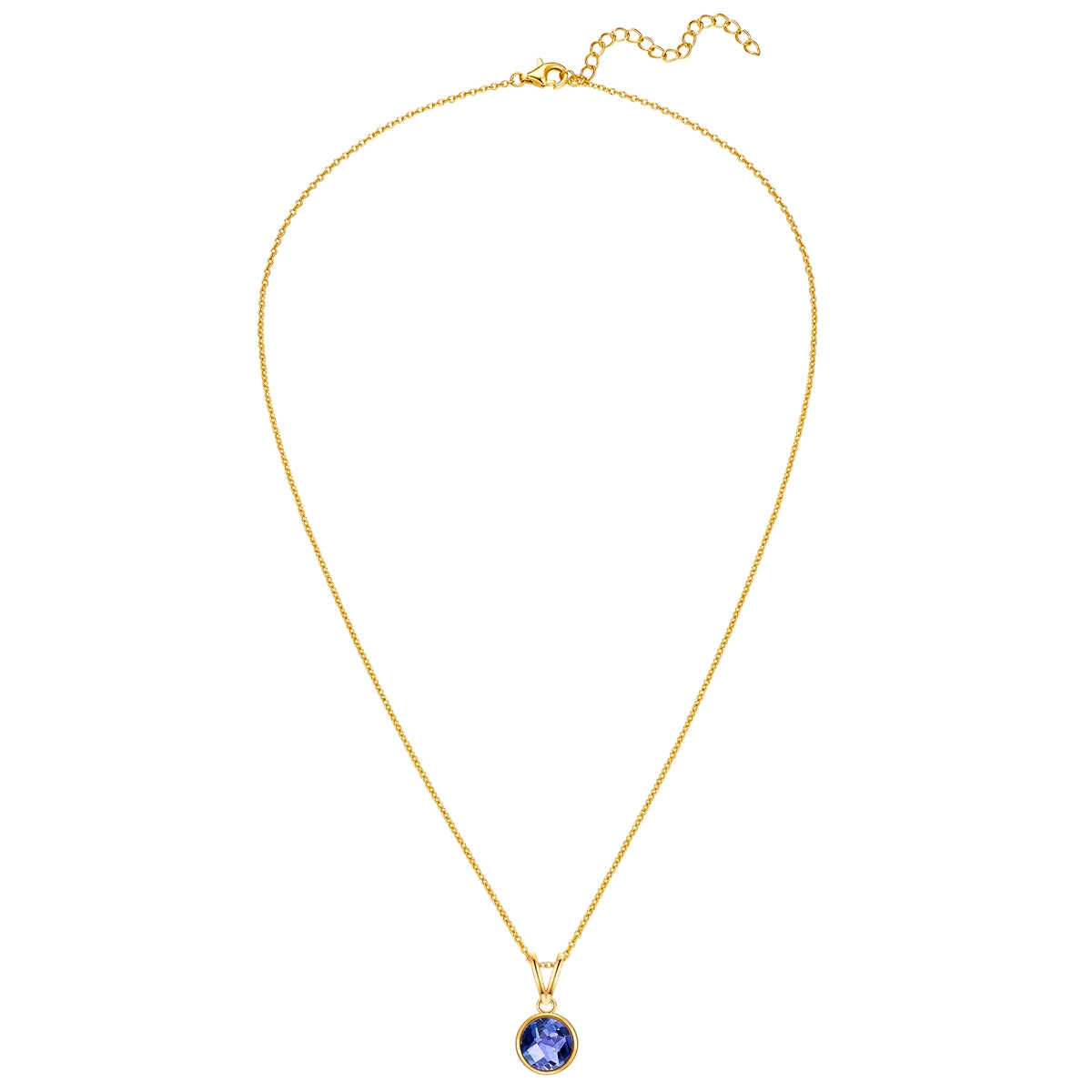 Rafaela Donata Kette mit Anhänger Sterling Silber gelbgold Tansanit blau Black Friday