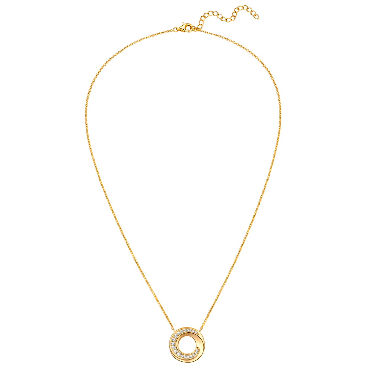 Rafaela Donata Kette mit Anhänger Sterling Silber gelbgold Zirkonia weiß Cyber Monday