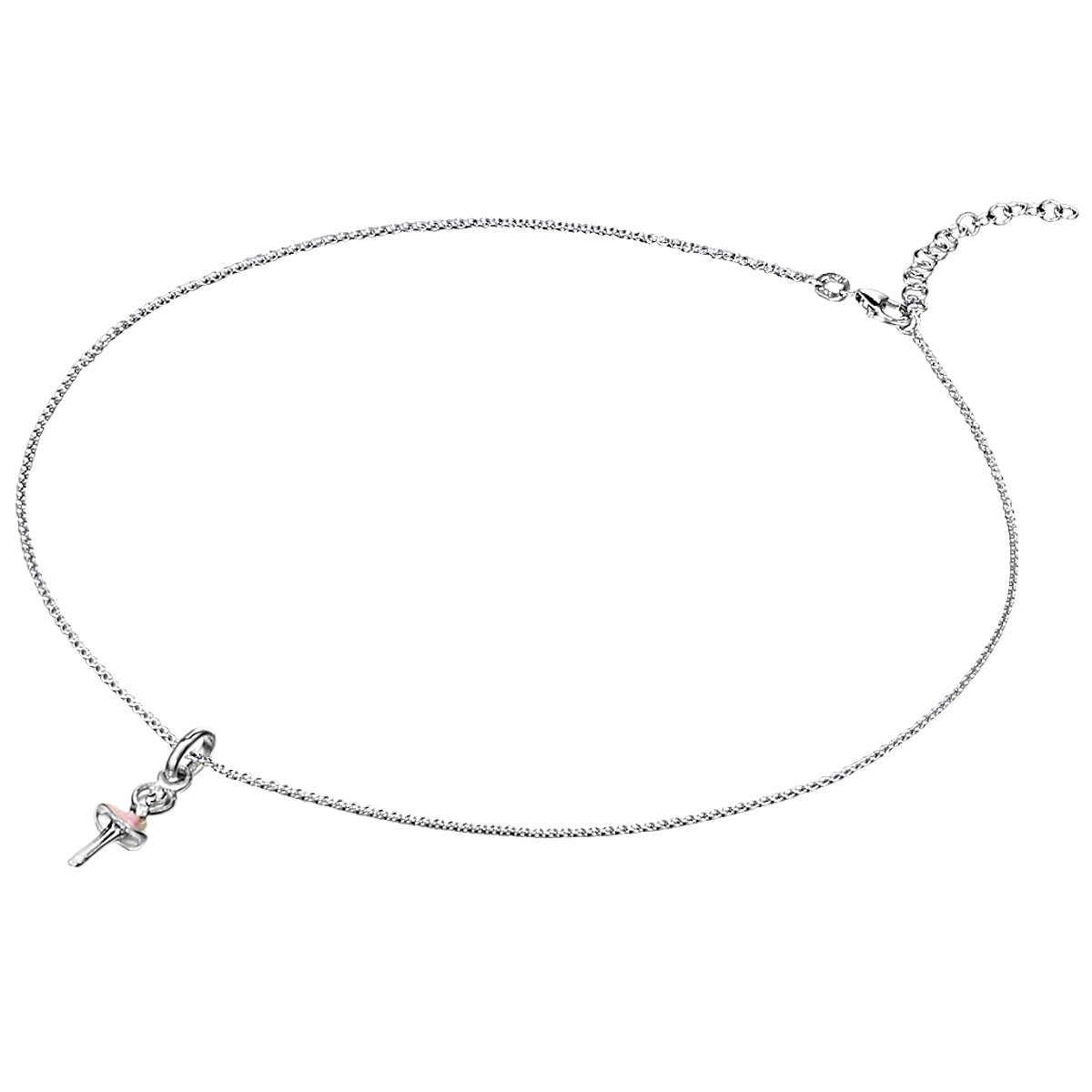 Rafaela Donata Kette mit Anhänger Sterling Silber Emaille rosa Neueste Mode