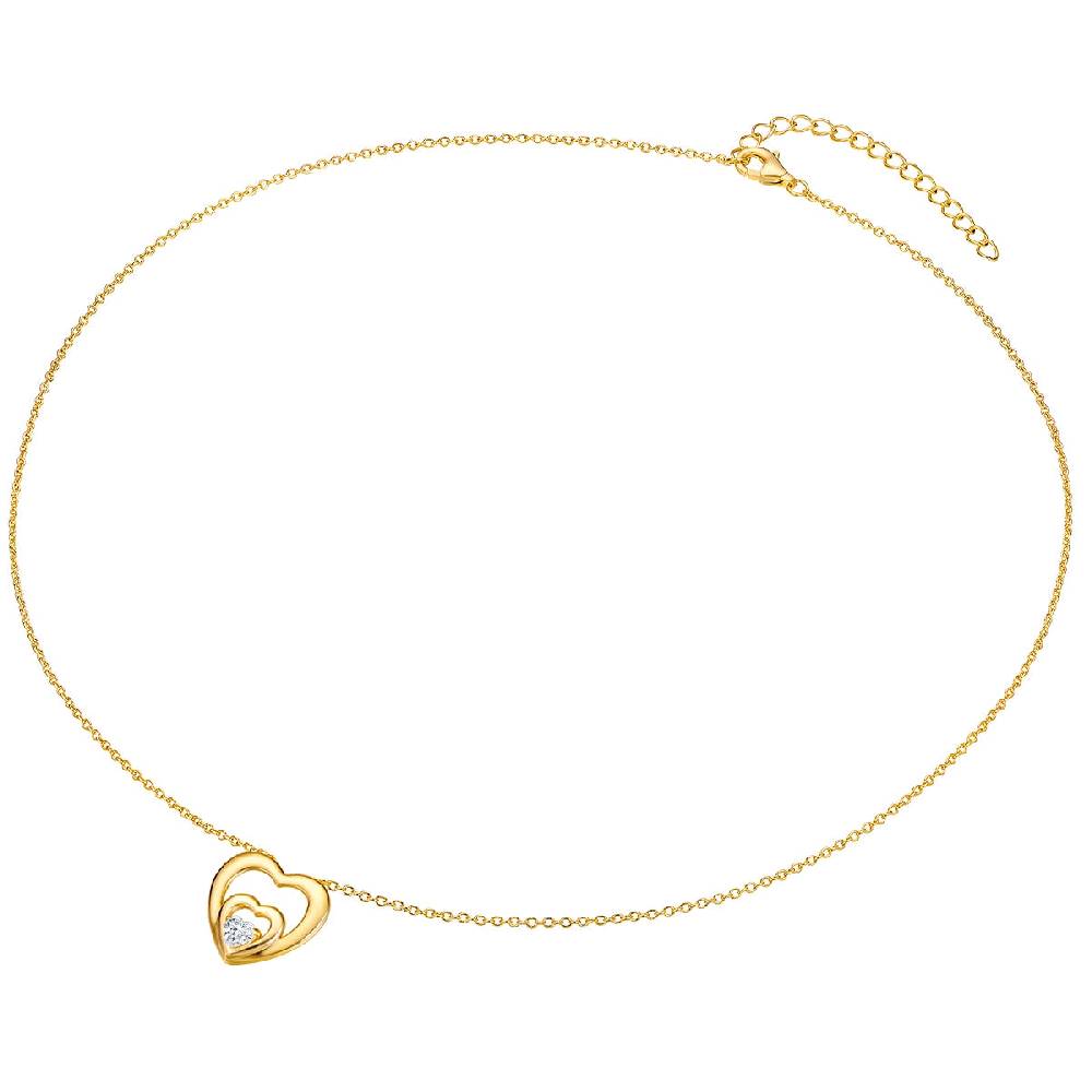 Rafaela Donata Kette mit Anhänger Sterling Silber gelbgold Zirkonia weiß Saisonale Angebote