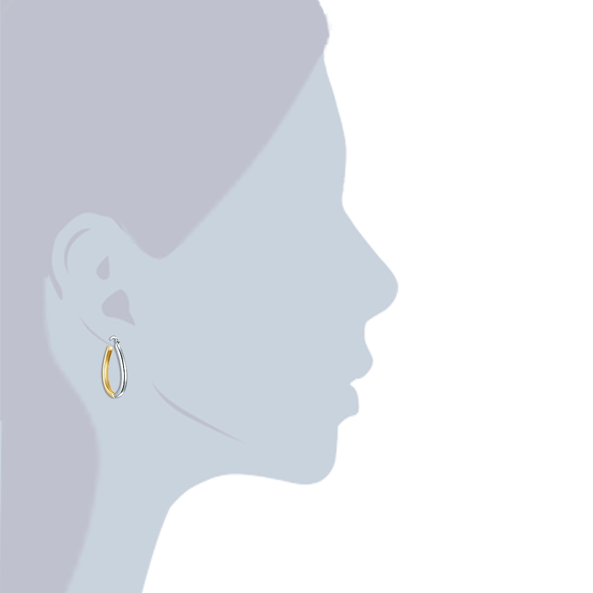 Rafaela Donata Creolen Sterling Silber bi-Color Zeitbegrenzte Promotion