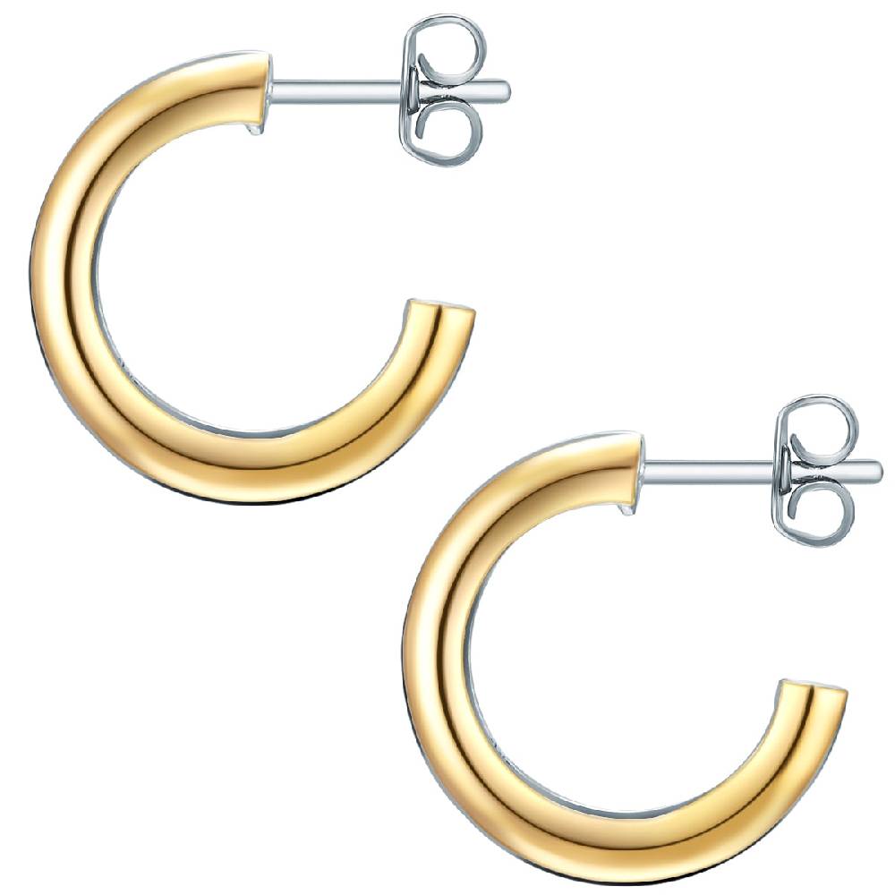 Rafaela Donata Halbcreolen Sterling Silber tri-Color Sonderangebot der Fabrik
