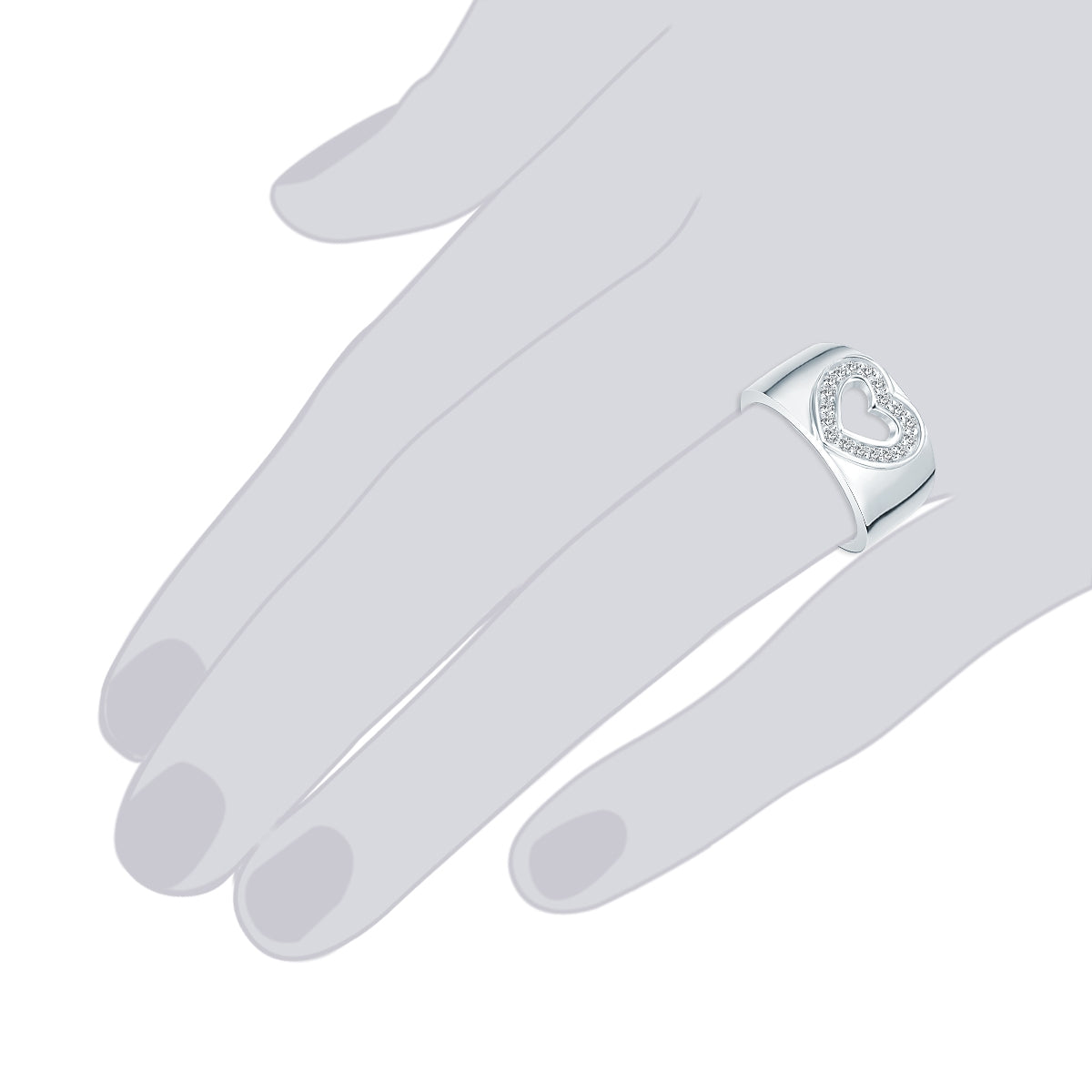 Rafaela Donata Ring Sterling Silber Zirkonia weiß Flash Sale