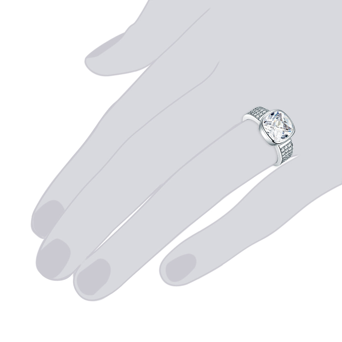 Rafaela Donata Ring Sterling Silber Zirkonia weiß Valentinstagsangebot