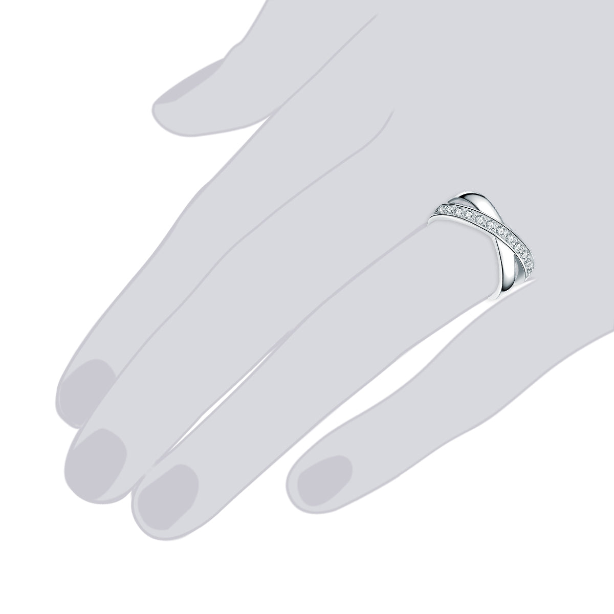 Rafaela Donata Ring Sterling Silber Zirkonia weiß Heißer Verkauf