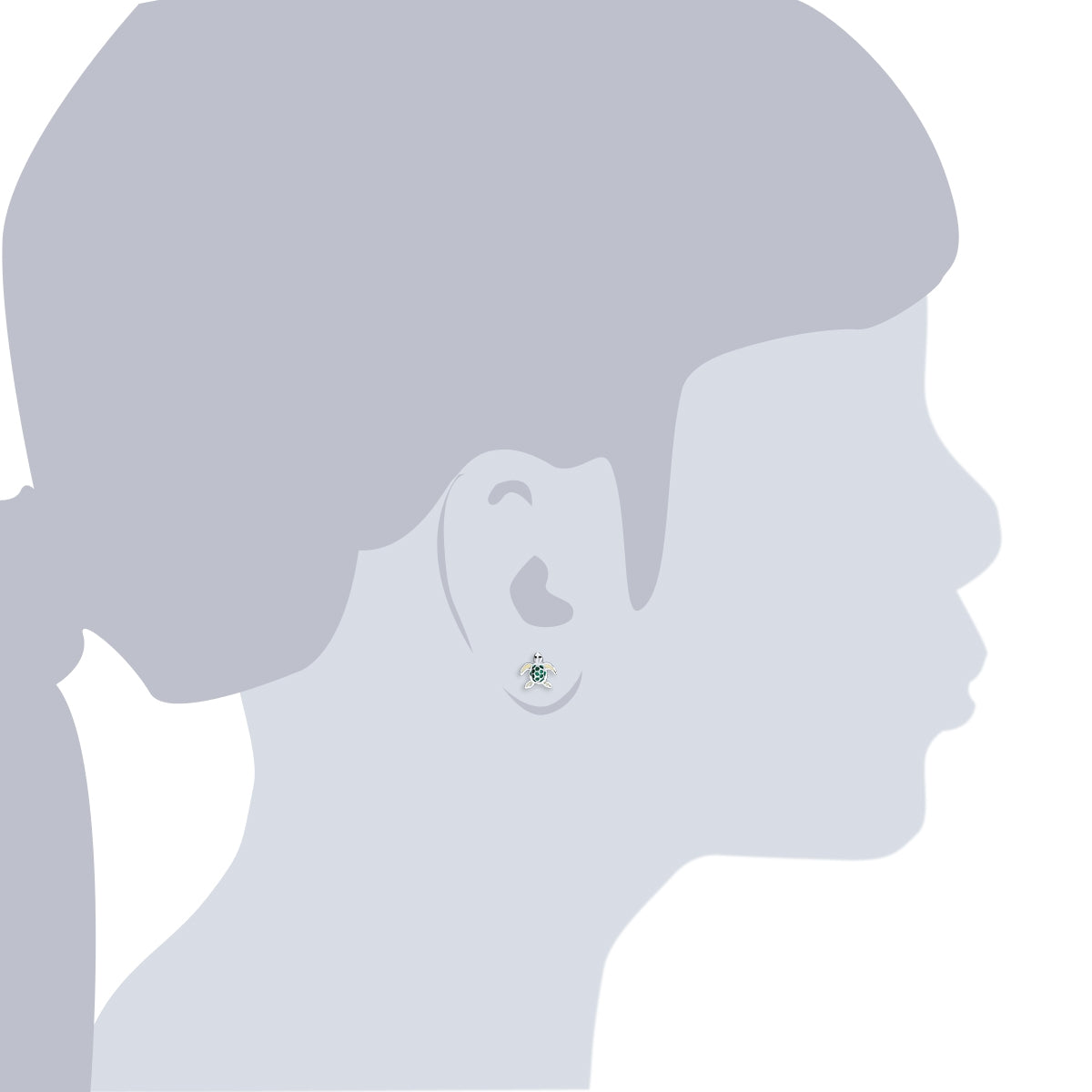 Rafaela Donata Ohrstecker Sterling Silber Emaille grün Blitzangebot