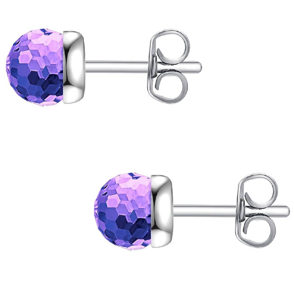Rafaela Donata Ohrstecker Sterling Silber verziert mit Kristallen von Swarovski® lila Räumungsverkauf