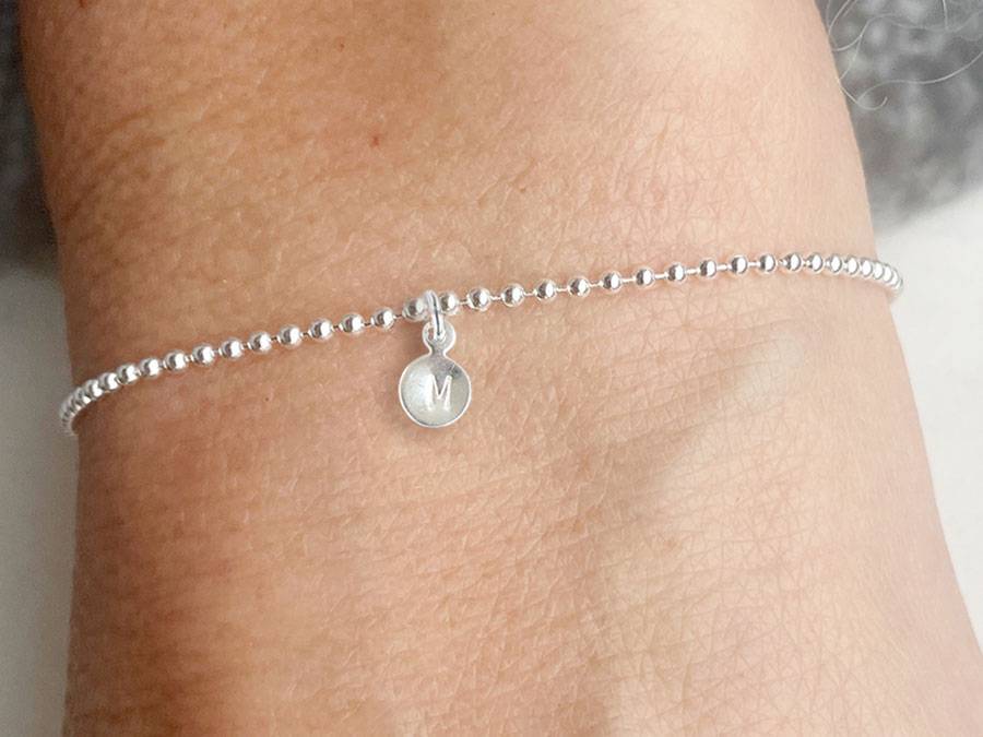 Renna Deluxe Armband mit STERN und Buchstaben-Anhänger Silber Letzte 2 Tage