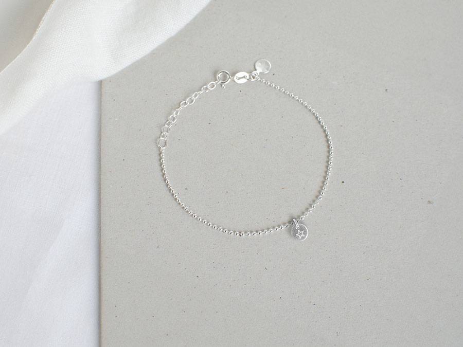 Renna Deluxe Armband mit STERN und Buchstaben-Anhänger Silber Letzte 2 Tage