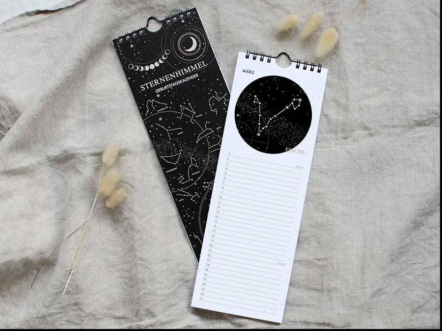 Renna Deluxe GEBURTSTAGSKALENDER Sternzeichen immerwährend Discount Store für neue Produkte