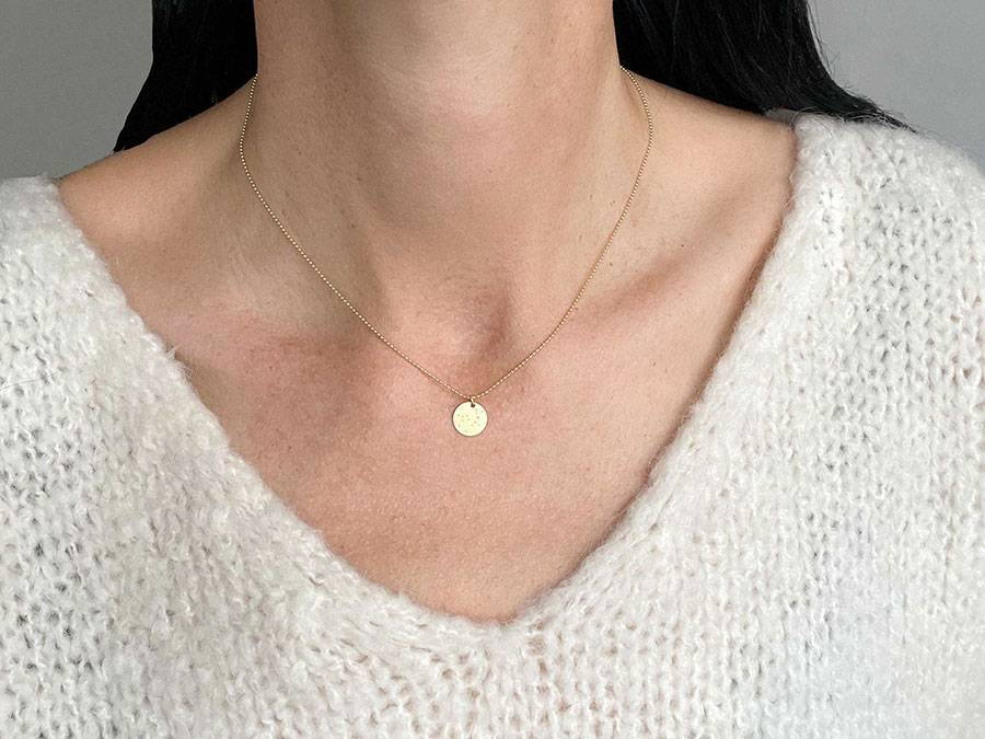 Renna Deluxe MOND Kette Silber – beidseitiges Motiv Super Rabatt
