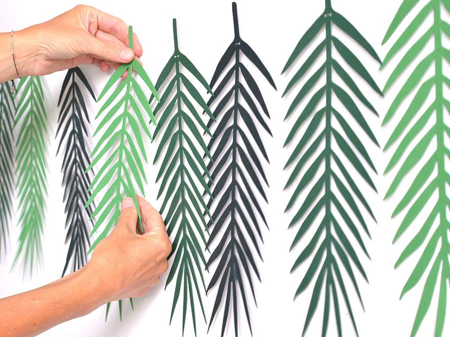 Renna Deluxe Palmen Girlande mit Palmenblättern Wanddekoration Begrenztes Angebot