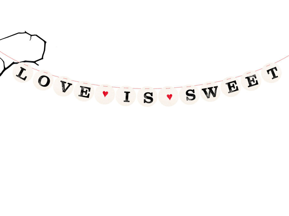 Renna Deluxe LOVE IS SWEET Girlande Nur noch ein Tag übrig