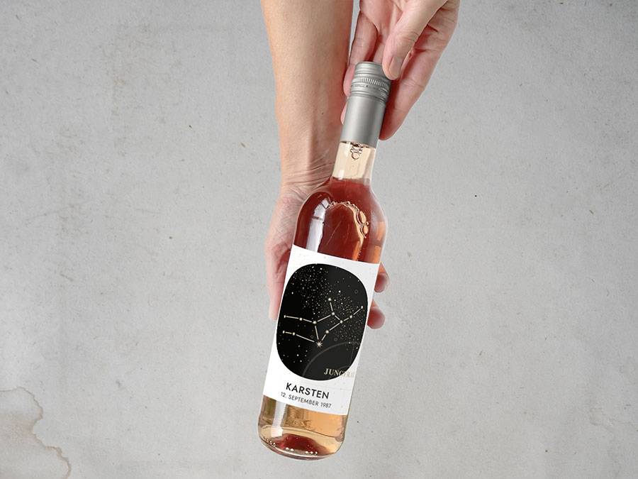 Renna Deluxe Sternzeichen Löwe | Personalisiertes Weinlabel Riesige Rabatte