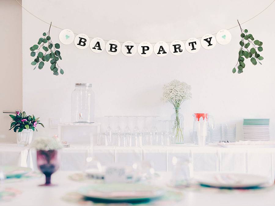 Renna Deluxe BABYPARTY Girlande 50% Rabatt für begrenzte Zeit
