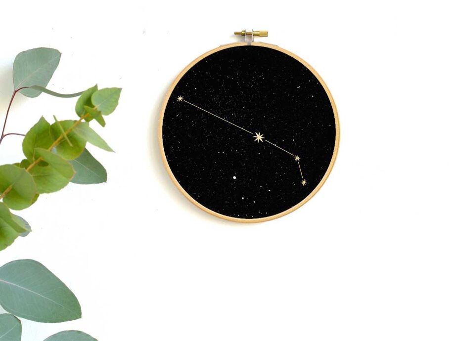 Renna Deluxe Sternzeichen Bild im Stickrahmen Online