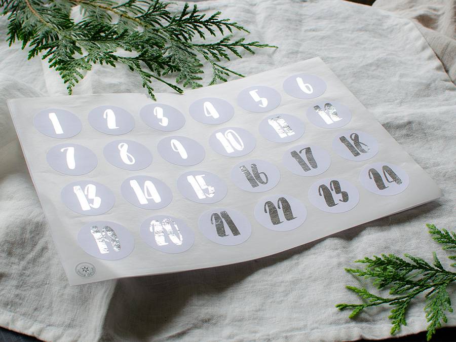 Renna Deluxe ADVENTSKALENDER Zahlen in SILBER Cyber Monday