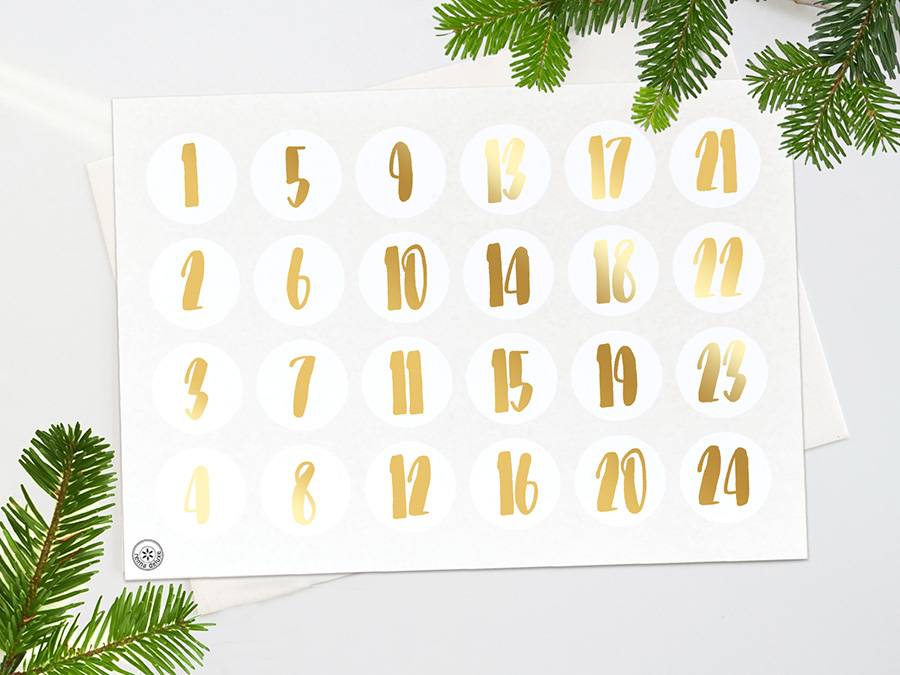 Renna Deluxe ADVENTSKALENDER Zahlen in SILBER Cyber Monday