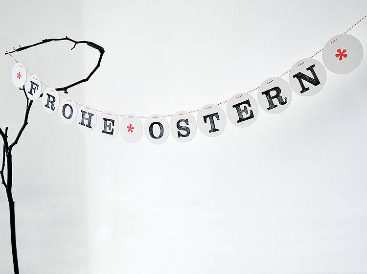 Renna Deluxe FROHE OSTERN Girlande Sonderangebot der Fabrik