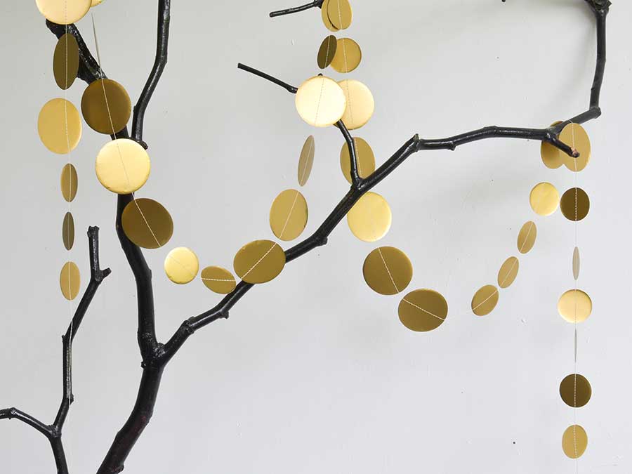 Renna Deluxe Girlande Punkte in Gold 50% Rabatt mit kostenlosem Versand