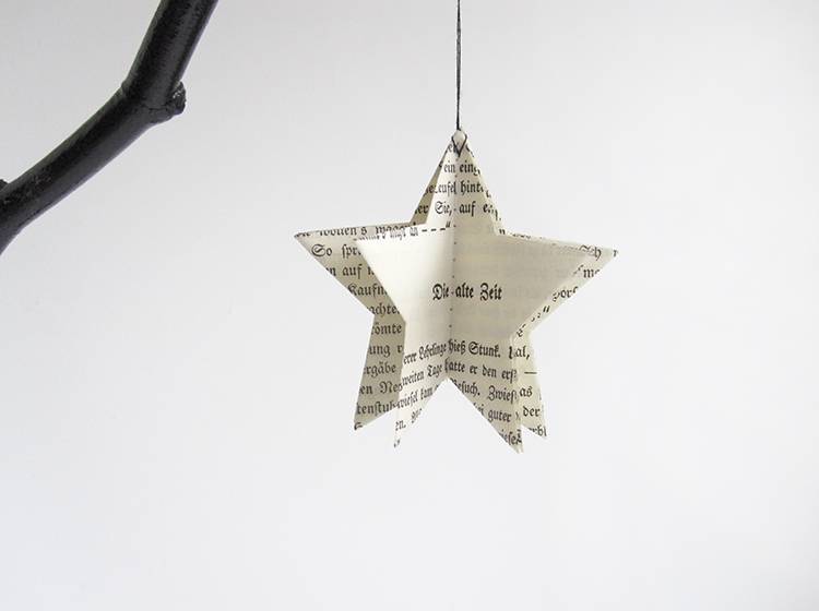 Renna Deluxe Anhänger STERN Baumschmuck in Fraktur Rabatte dieses Monats
