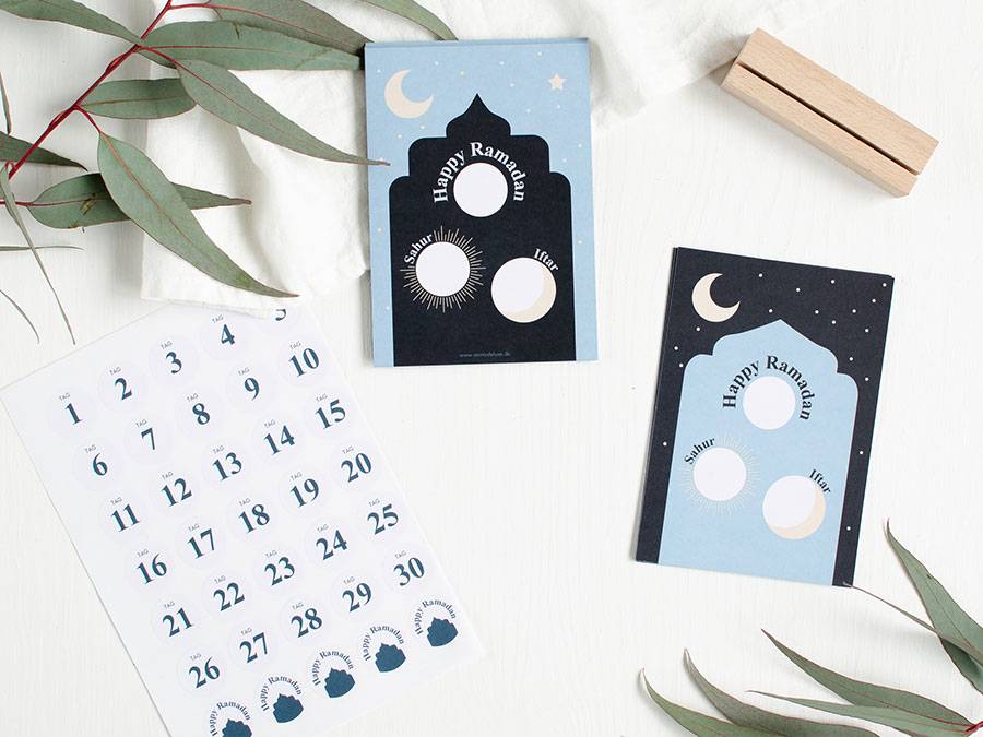 Renna Deluxe RAMADAN Kalender Karten für Sahur und Iftar Verkauf