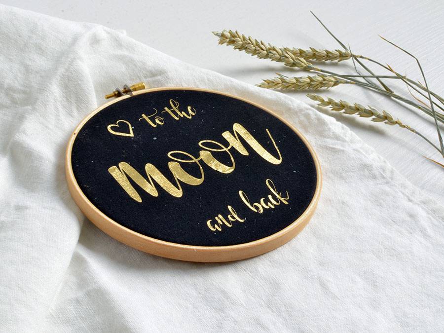Renna Deluxe I love you to the moon and back! Gold Druck Fabrikverkauf