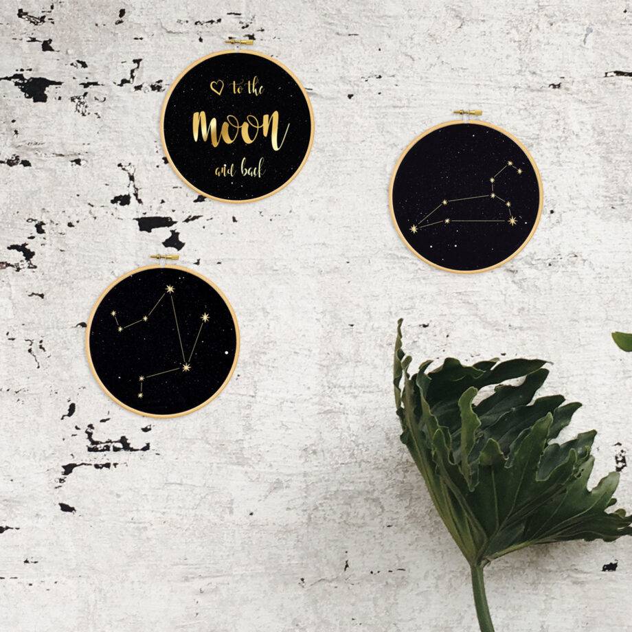 Renna Deluxe I love you to the moon and back! Gold Druck Fabrikverkauf