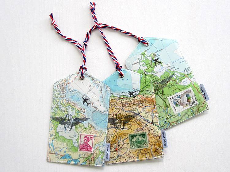 Renna Deluxe Atlas Gepäckanhänger aus Landkarten Osterangebot