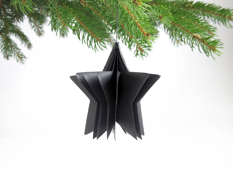 Renna Deluxe Frohe Weihnachten Karte mit Stern in schwarz Heißer Verkauf
